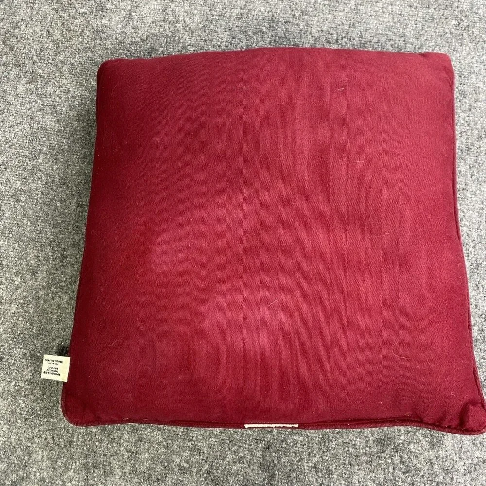 Vintage 90s Riverdale Christmas Tapestry Throw Pillow Bells Ornaments‎ 16x16 USA